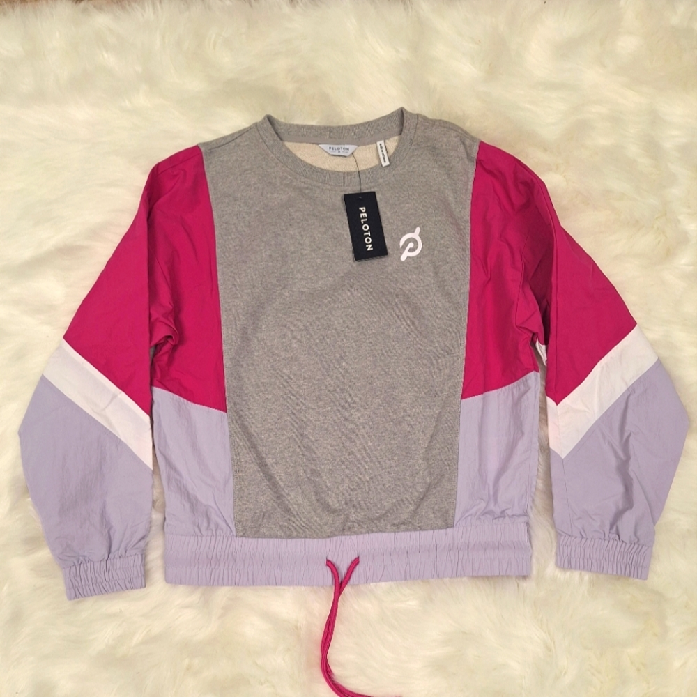 PELETON Chic mixed fabric Pullover -MULTICOLOR - NWT